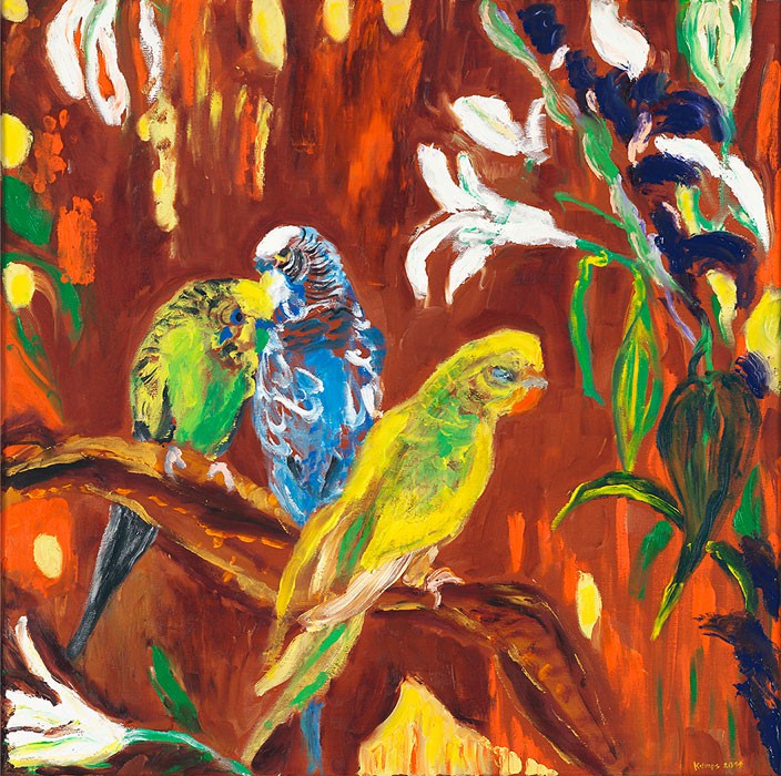 Birds  2011  Oel auf Leinwand  70 x 70 cm/28 x 28 in