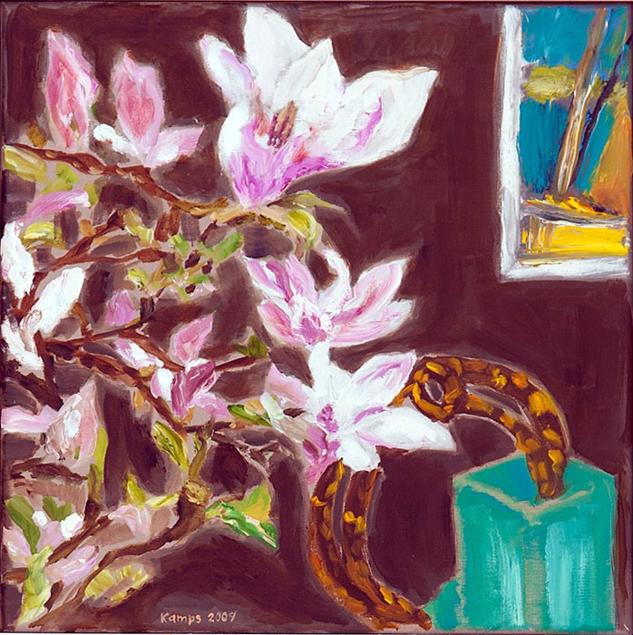 Magnolia  2009  oil on canvas  40 x 40 cm/16 x 16 in
