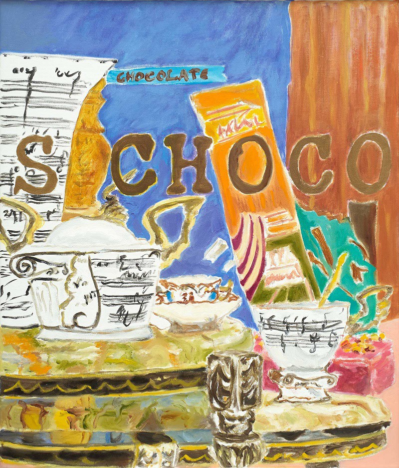 S Choco  2019  oil on canvas  70 x 6 cm/28 x 24 in