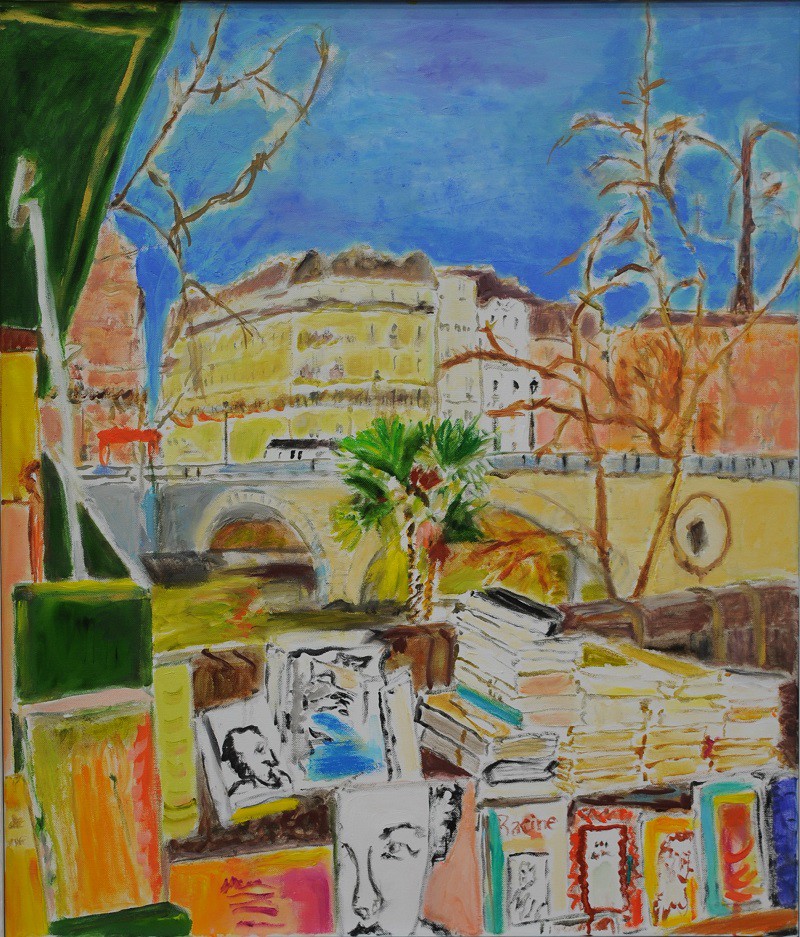 Bouquiniste II  2019  oil on canvas  70 x 60 cm/28 x 24 in